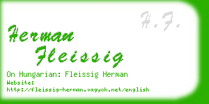 herman fleissig business card